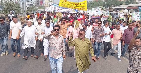 ফতুল্লায় থানা যুবদল নেতা টিপুর নেতৃত্বে বর্ণাঢ্য র‍্যালী